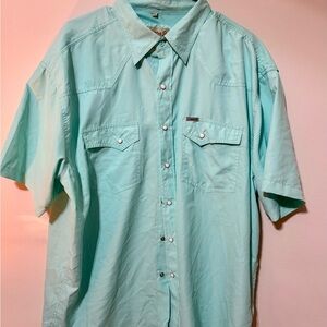 Men's Light Blue Casual Button Down Shirt